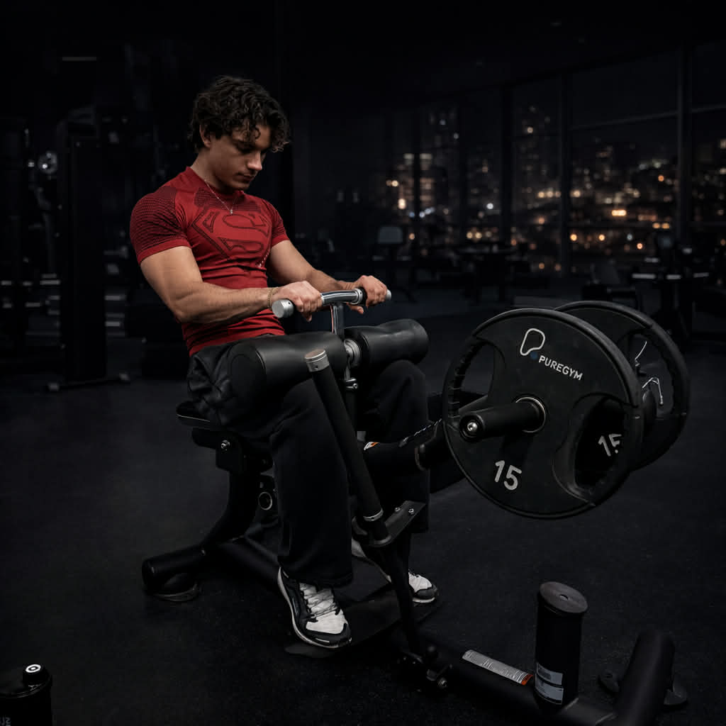 Victor doing preacher curls